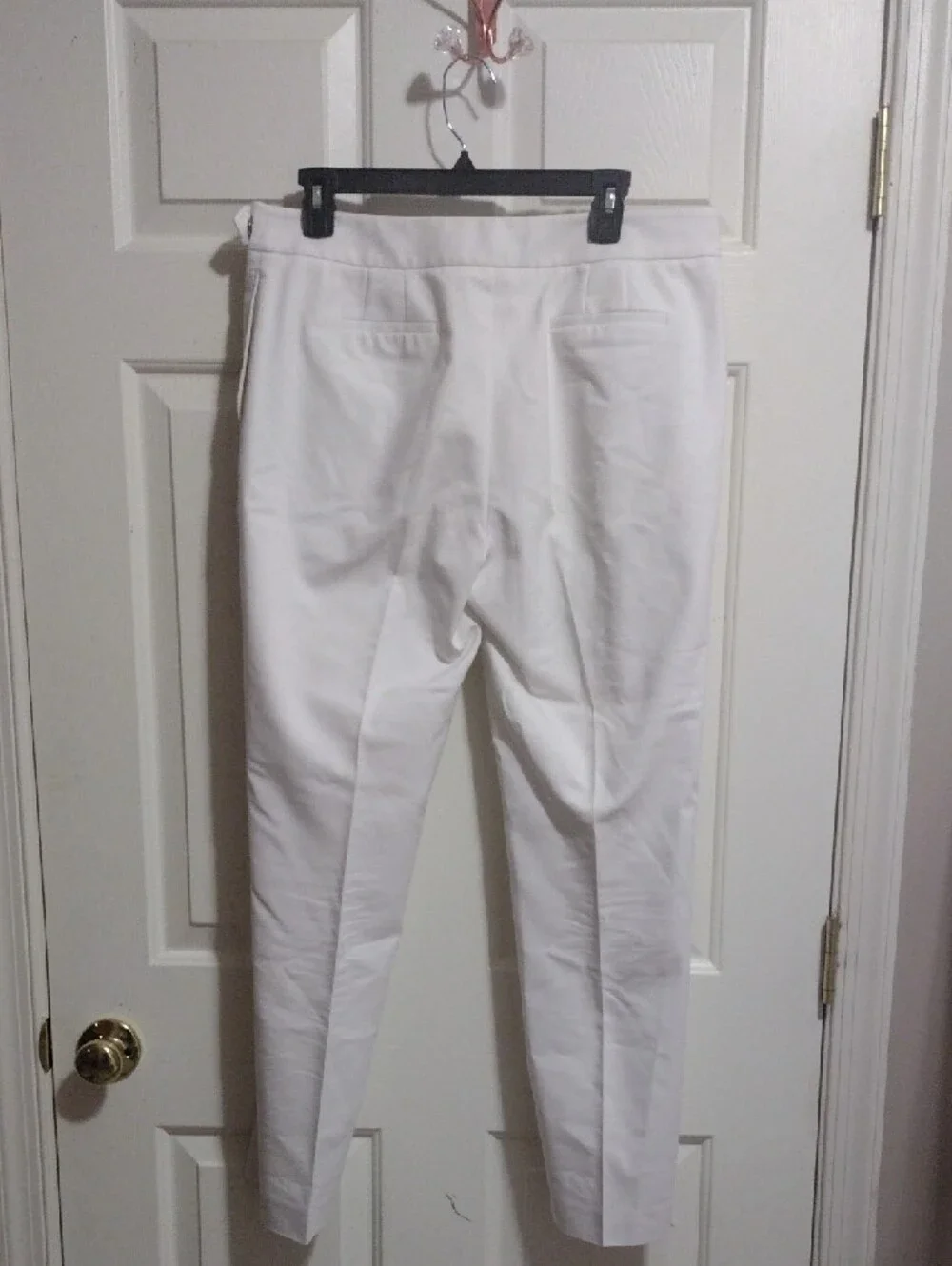 Calvin Klein White Pleated Ponte Pants Women's 10